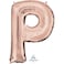 Anagram Letter P Foil Balloon- 32-Inch Size- Rose Gold