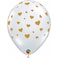 Random Hearts-A-Round Diamond Clear w/Gold Ink 11 inch Balloon 25ct