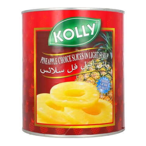 Kolly Pineapple Choice Slices In Light Syrup 3 kg