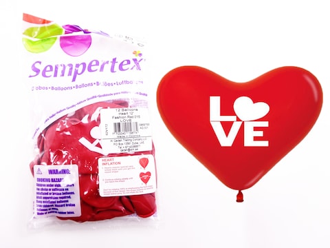 12pcs, 12&quot; Heart Shape Balloon, Fashion Red, Love, Latex Balloons