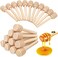 12 Pcs Honey Dipper Sticks, 8 cm small Wooden Honey Spoon Stirrers for Honey Jar Dispense Drizzle and Wedding Party Gift, Honeycomb Stick