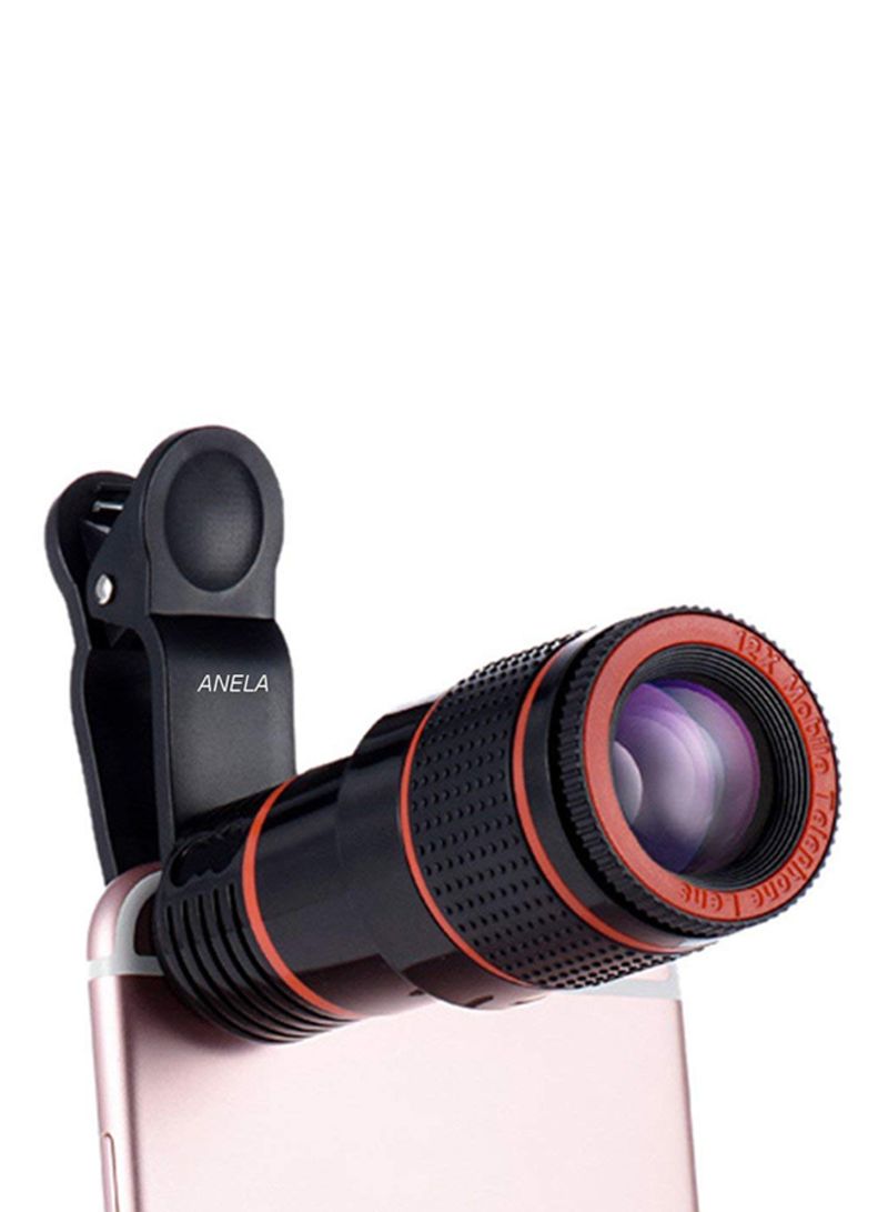 Generic - Universal Clip On HD Telescope Lens Black/Red