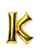 Generic Alphabetical Letter K Hanging Foil Balloon 16Inch