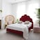 In House Napoli Velvet Bed Frame - Queen - 200x140 cm - Burgundy