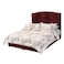 In House Oslo Velvet Bed Frame - Queen - 200x150 cm - Burgundy