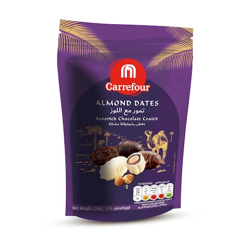 Carrefour Almond Dates With Chocolate Coated 250g Pack of 2