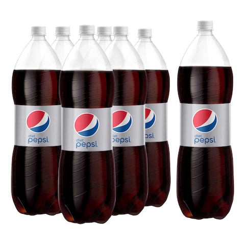 Pepsi Diet Carbonated Soft Drink Plastic Bottle 2.28L Pack of 6