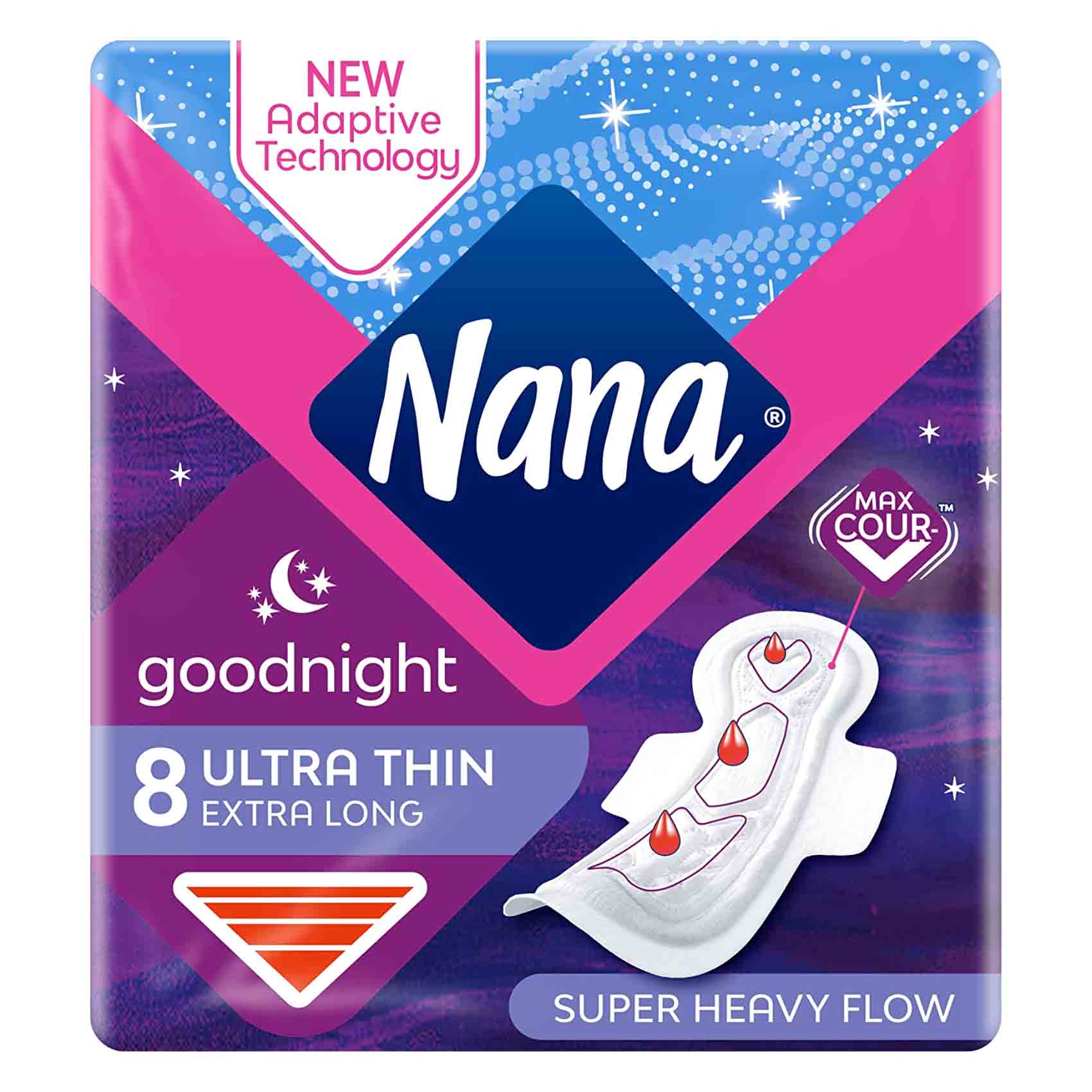 Nana Goodnight Ultra Thin Large Sanitary Pads With Wings 8 Counts