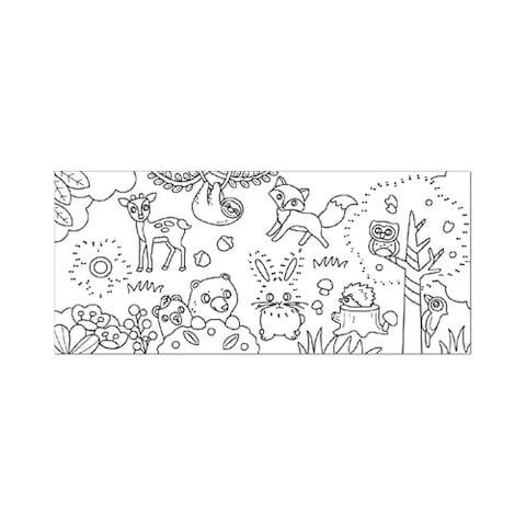 Stick&quot;&quot;N Furry Friends Full Adhesive Colouring Roll
