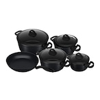 Buy Aboud Bio Granite Cooking Pots Set + Frying Pan - Size 28, 18-20-24-28 - 8 Pieces in Egypt