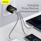 Baseus 30W USB C PD Fast Charger 1 Port Type-C and Dual Port QC3.0 Quick Wall Adapter EU Plug Black