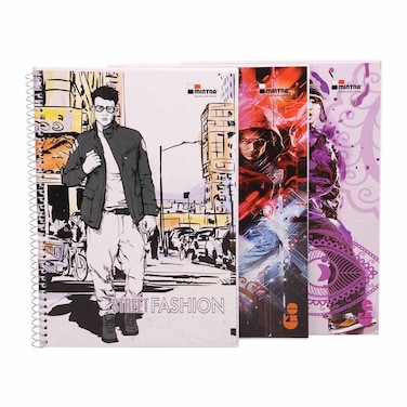 كشكول منترا سلك 100 ورقة A5 – 3 قطع