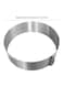 Generic 6-12 Inch Adjustable Cake Ring Cake Mold Stainless Steel Round Mousse Cake Baking Mold Pastry Baking Tool Silver 16.5*9*16.5Cm