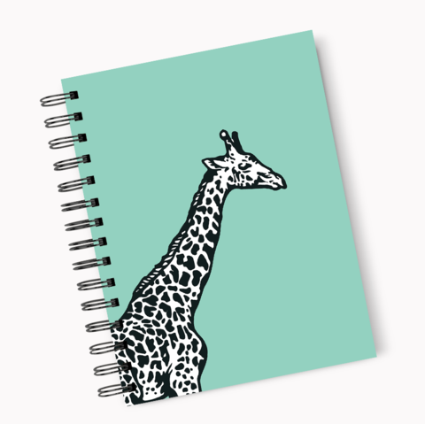 Loud Universe Spiral Notebook Giraffe Hard Cover Notebook with Premium High Quality Paper A5 Size