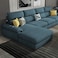 Overstuffed multifunction Wooden frame furniture sofa living room set (Turqoise)