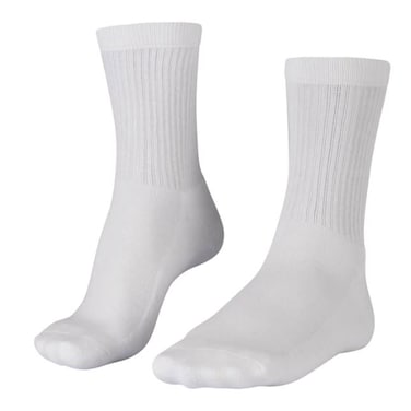 SCHOOL SOCKS PLAIN WHITE L