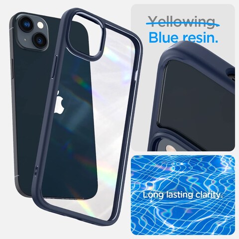 Spigen Ultra Hybrid designed for iPhone 14 case cover - Navy Blue