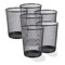 Set of 6 Multipurpose Metal Mesh Waste Bin For Office, Home, Kitchen H27 x W 24 Cm BLACK