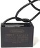 ABBASALI High Quality Wired Rectangle Shaped Fan Capacitor 450 VAC   Black (WIRED 4MFD (4µF)