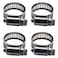Omnium Clip Hose Clamps 25mm 4 Pieces&nbsp; Silver