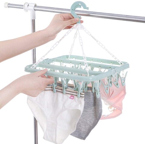 Aiwanto Drying rack Cloth Drying Clips Hanger Rack Towel Drying Rack Hanging Rack Foldable Clip and Drip