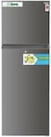 Akai 265 Liters Double Door Refrigerator No Frost , Glass Shelves 4 Stars ESMA Ratings RFMAS265WTA Titanium Finish