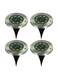 Generic Pack Of 4 Solar LED Garden Lights Warm White