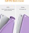 Ntech New iPad Case 9.7 Inch 2018/2017, Smart Case With Soft TPU Back Cover For Apple iPad 5Th/6Th Generation [Ultra Slim Lightweight ] [Auto Sleep/Wake] - PUrple