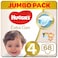 Huggies Extra Care Diapers Size 4 8-14kg Jumbo Pack 68 Diapers