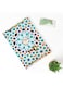 Lowha Decorative Acrylic Serving Tray With Gold Metal Handles And Wall Design 20x30 cm