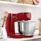 Bosch Kitchen Machine ,700 Watt, 4 Speed Settings, 3.8 Liter Bowl, Whisk, Stirrer &amp; Kneading Hook, Continuous shredder with 3 discs Red Colour-MUMS2ER01G