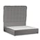 In House Al Shahba Velvet Bed Frame - Single - 200x100 cm - Gray