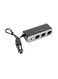 Generic - USB Car Charger With Triple Lighter Socket Black