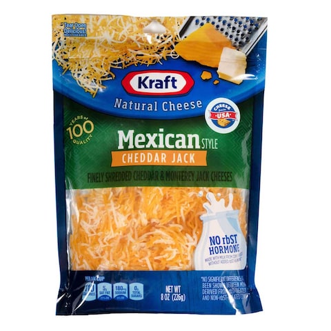 Kraft Natural Mexican Style Shredded Cheddar Cheese 226g