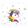 Rainbow Unicorn Printed Table Cover 120x180cm