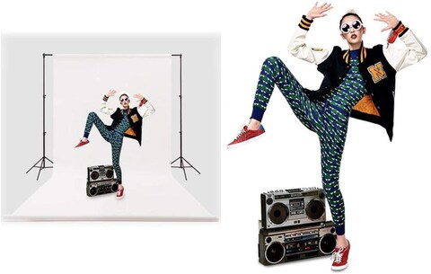 Coopic Bd 1.4X11m White Background Paper For Photo Studio Portrait Seamless Collapsible