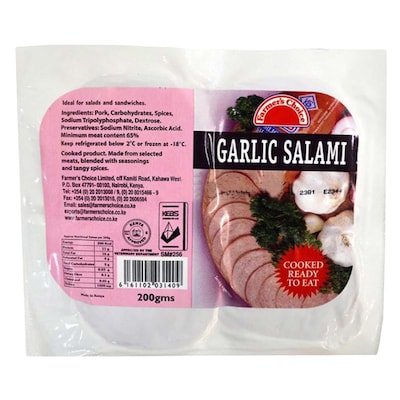 Farmer's Choice Garlic Salami 200g