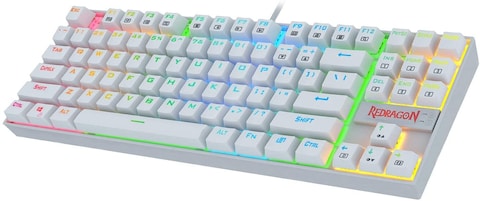 Redragon Kumara White, Wired Mechanical Keyboard, RGB