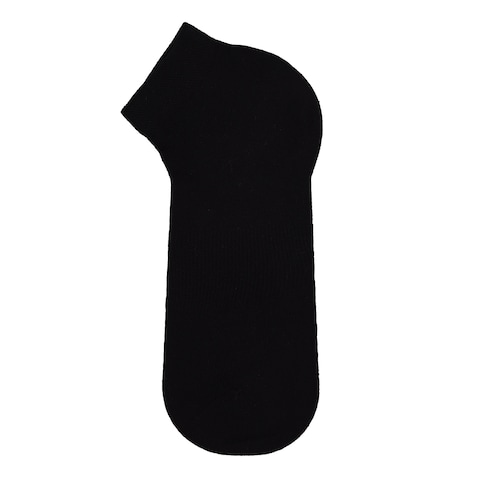 Men Socks Half Ankle Socks Plain - Black
