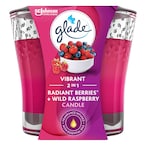 Buy Glade 2in1 Radiant Berries  Wild Raspberry Scented Candle 3.4Oz in UAE