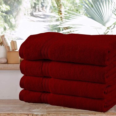 Comfy Set Of 4 Pure Cotton Hand Towel - Maroon