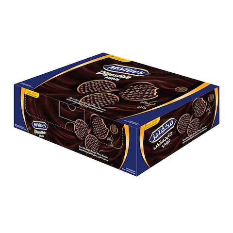 Buy McVities Digestive Minis Mini Wheat Biscuits Coated With Dark Chocolate - 12 Pieces in Egypt