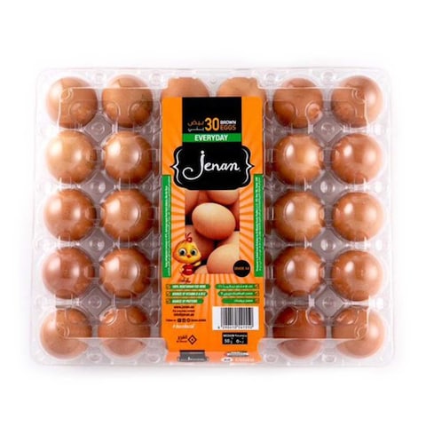 Jenan Medium Brown/White Eggs 30 PCS