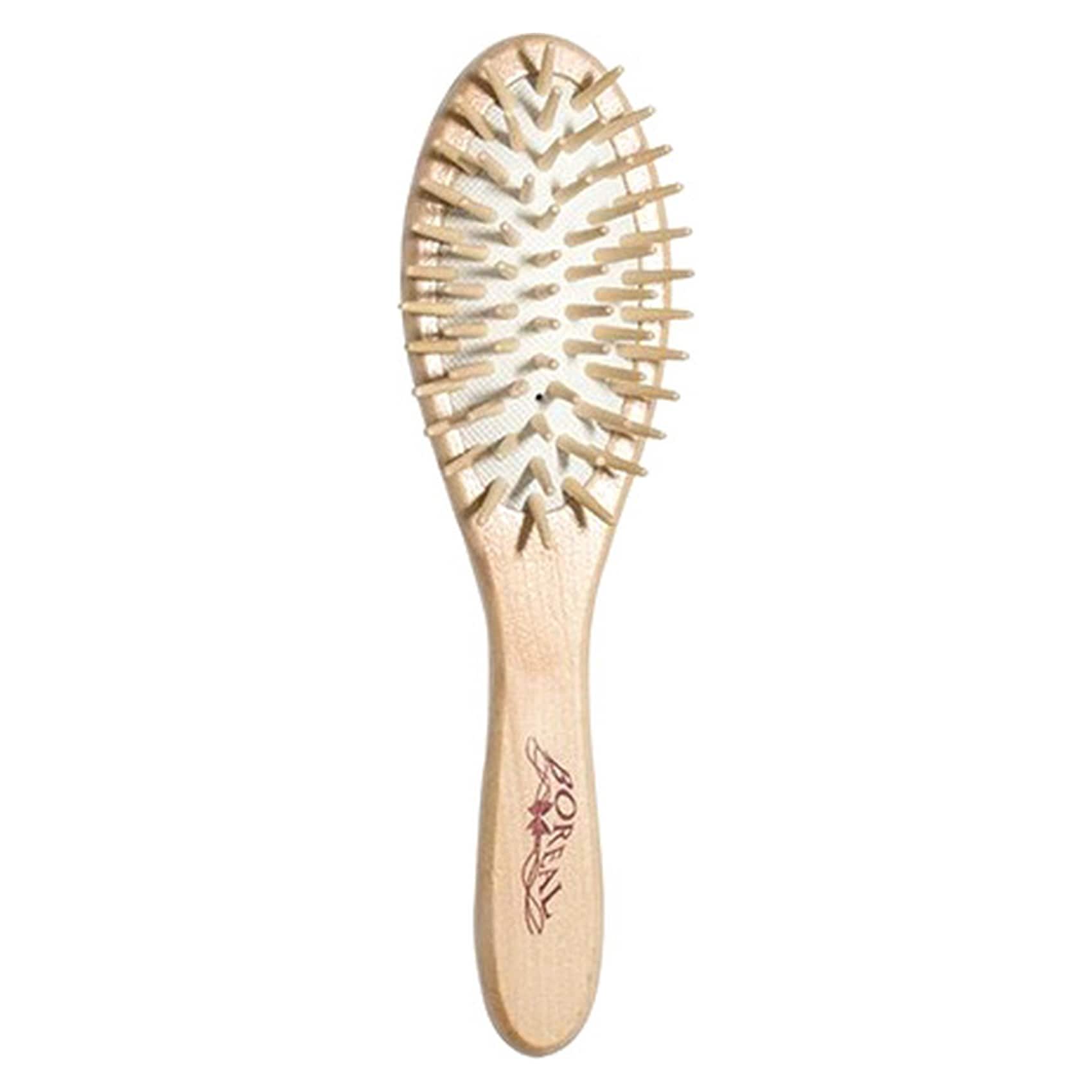 Boreal Professionelle Haarbürste – Antistatisch, Wildschweinborsten, Lackiertes Buchenholz, 68 Mm