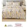 Luna Home King Size 6 pieces, duvet cover set, green plant leaf design.