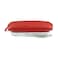 Laurige Small Leather Pen Holder with Zipper, Red
