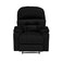 In House Velvet Rocking Cinematic Recliner Chair With Cups Holder - Black - NZ80
