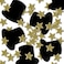 Mettalic Top Hats And Stars Confetti Gold