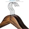 20PK ZOBER High-Grade Wooden Suit Hangers with Non Slip PantBar