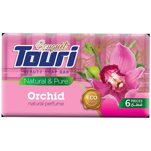 Touri Hand Soap Orchid 60 Gram 6 Pieces 